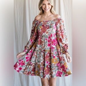 JODIFL Pink Floral Dress